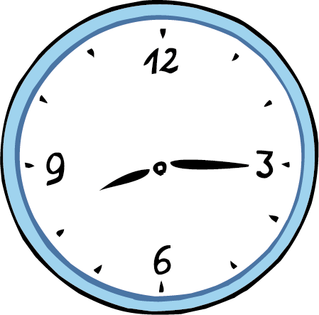 Die Zeichnung zeigt ein Uhr