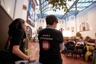 Social Media-Team des Museums am Content Creator-Event #createlikeahero2026 zur Sonderausstellung "Superheroes".