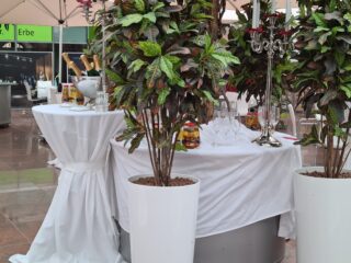 Sektempfang im Forum.