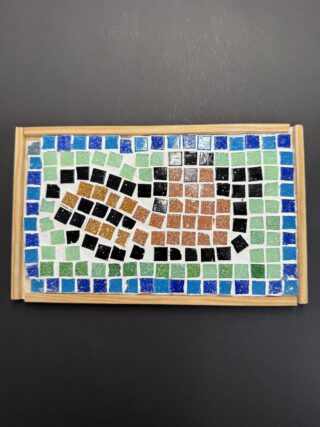 Mosaik einer Ente Sommerferienprogramm im Rahmen der Ausstellung "Caesar & Kleopatra": Mosaik einer Ente.
