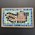 Mosaik einer Ente Sommerferienprogramm im Rahmen der Ausstellung "Caesar & Kleopatra": Mosaik einer Ente.