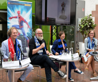 Sabine Karle-Coen, Direktor Prof. Dr. Alexander Schubert, Dr. Sebastian Zanke, Cathérine Biasini und Sabine Kaufmann (v.l.n.r.) während der Pressekonferenz am 21. August 2025.