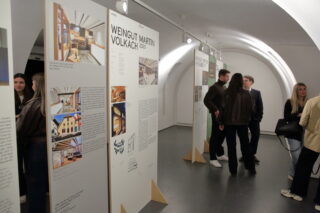 Blick in die Ausstellungsräume im "Schaufenster Baukultur" in Koblenz.