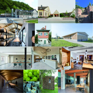 Mosaik der prämierten Bauprojekte
Nominierungen Architekturpreis: Wein 2025,
Bildnachweis: www.diearchitekten.org/wein