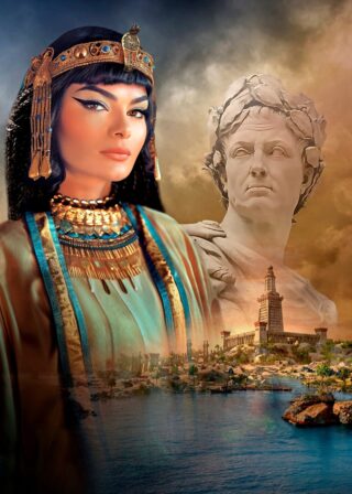 HMP Speyer Caesar Kleopatra Plakatmotiv Header Plakatmotiv der Ausstellung "Caesar & Kleopatra".