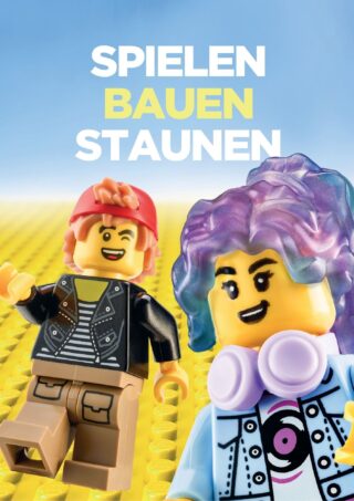 Plakat zur LEGO-Ausstellung.
