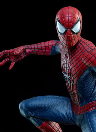 Spiderman A4 Figurine „Spider-Man: No way Home“ des Herstellers Iron Studios. BDS Art Scale 1/10. Maße: 24 x 12 x 12 cm (H/B/T). Material: PVC, Gewicht: 0,8 kg.