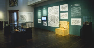 Raum in "Valentinian I." Blick in die Ausstellung "Valentinian I.".