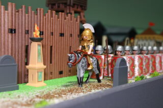 Detail eines Dioramas in der PLAYMOBIL-Ausstellung.